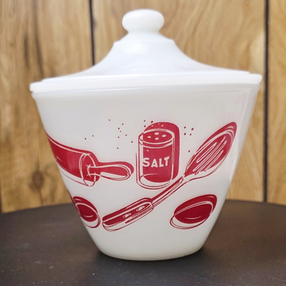 Vintage Rare Fire King Kitchen Aid Grease Bowl ~ Amazing Condition